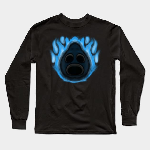 Haunted Mask Long Sleeve T-Shirt by PifflesPieces